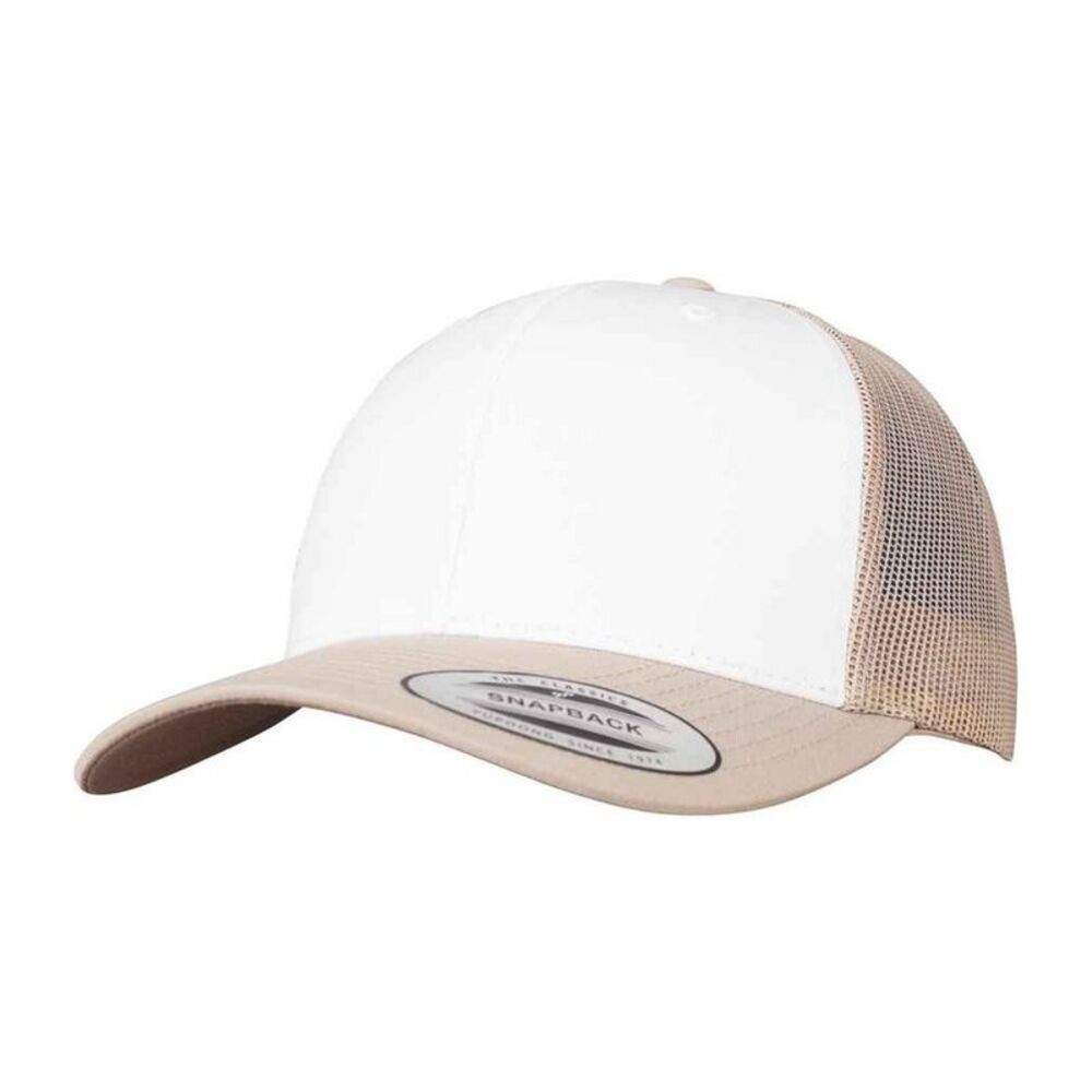 Flexfit Retro Trucker Cap / Khaki/White